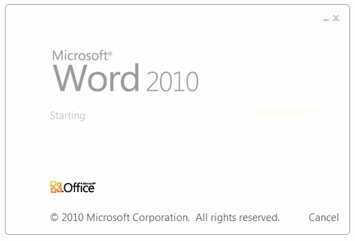เปิดโปรแกรม microsoft office word